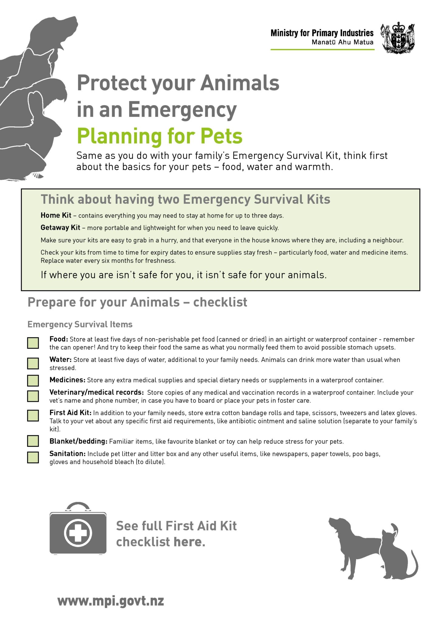 Animals in emergencies - New Plymouth Vet Group